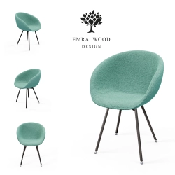 Krzesło KR-501 Ruby Kolory Tkanina Abriamo 10 Boucle Design Italia 2025-2030